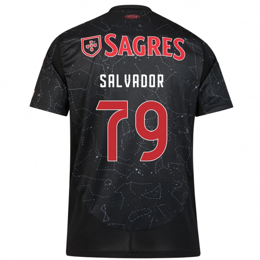 Danxen Barn Marta Salvador #79 Svart Röd Bortatröja Matchtröjor 2024/25 Tröjor T-Tröja