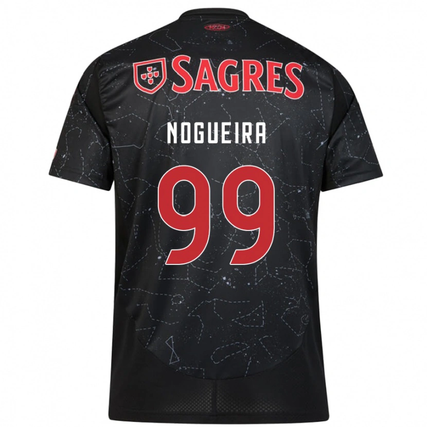 Danxen Barn Beatriz Nogueira #99 Svart Röd Bortatröja Matchtröjor 2024/25 Tröjor T-Tröja