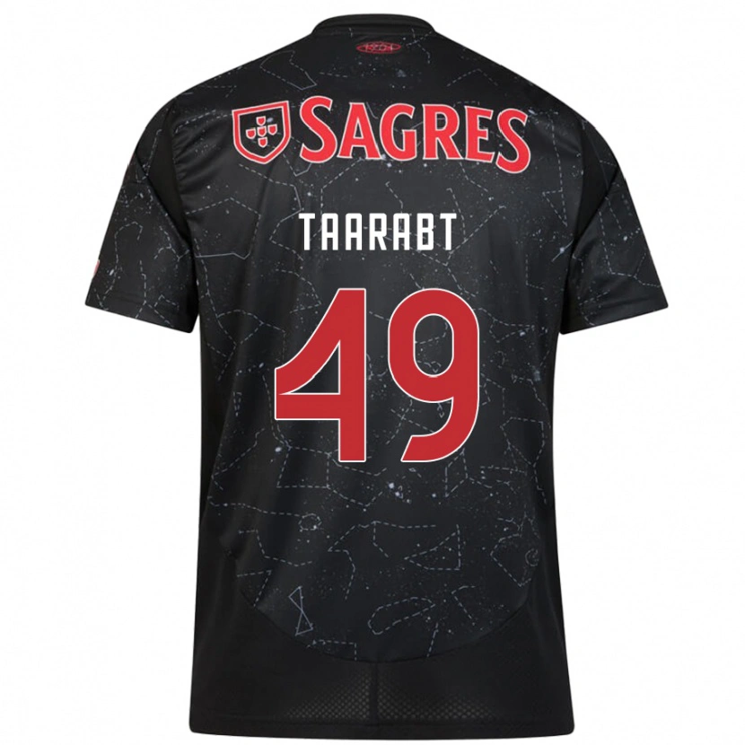 Danxen Barn Adel Taarabt #49 Svart Röd Bortatröja Matchtröjor 2024/25 Tröjor T-Tröja