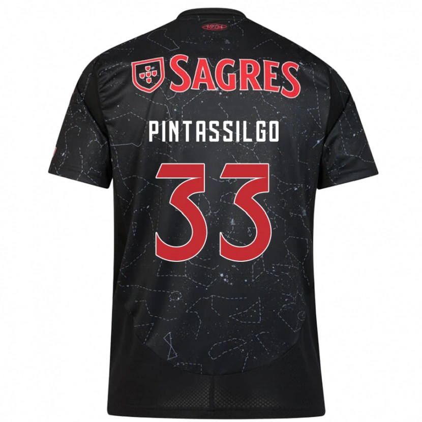 Danxen Barn Lara Pintassilgo #33 Svart Röd Bortatröja Matchtröjor 2024/25 Tröjor T-Tröja