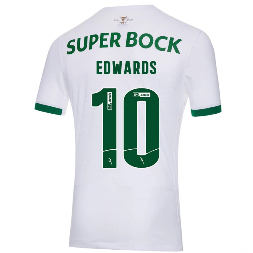 Danxen Barn Marcus Edwards #10 Vit Grön Bortatröja Matchtröjor 2024/25 Tröjor T-Tröja