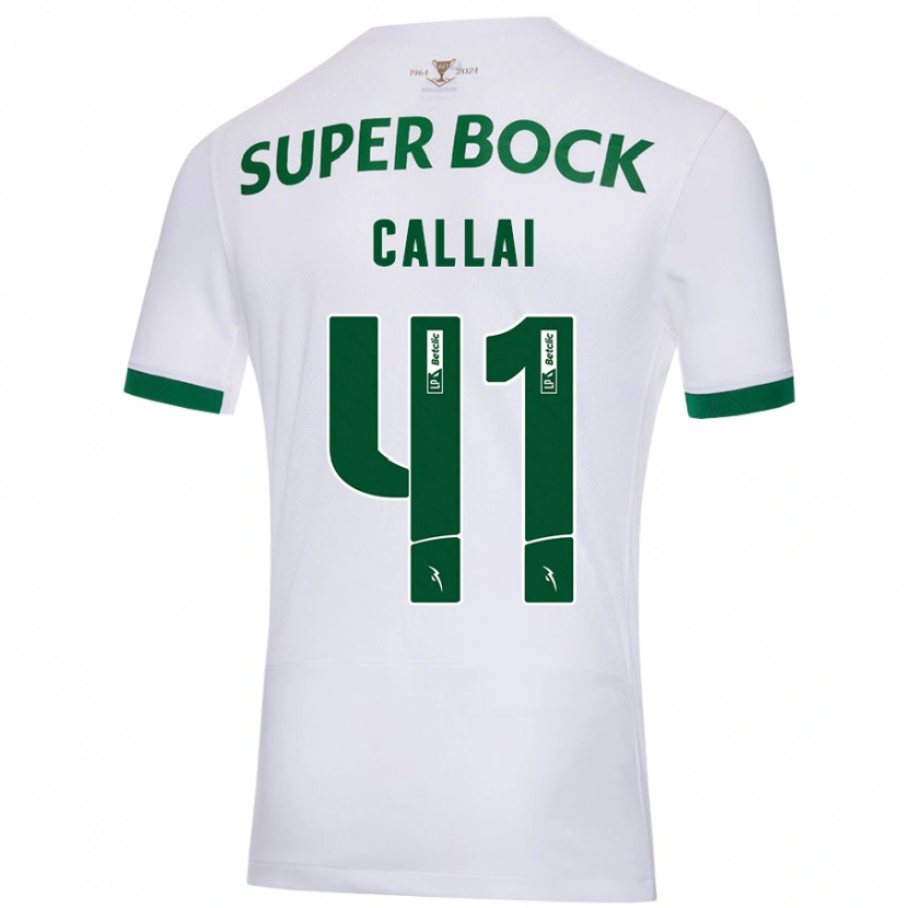 Danxen Barn Diego Callai #41 Vit Grön Bortatröja Matchtröjor 2024/25 Tröjor T-Tröja