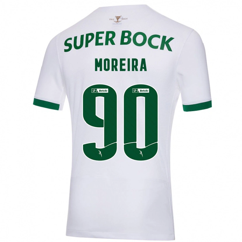 Danxen Barn Afonso Moreira #90 Vit Grön Bortatröja Matchtröjor 2024/25 Tröjor T-Tröja