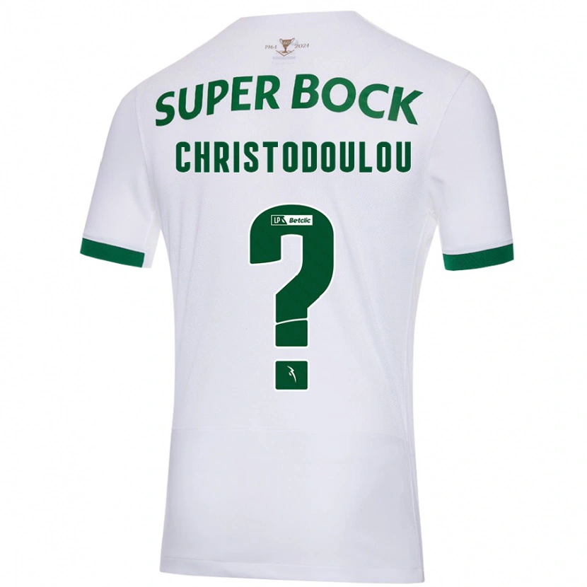 Danxen Barn Argyris Christodoulou #0 Vit Grön Bortatröja Matchtröjor 2024/25 Tröjor T-Tröja