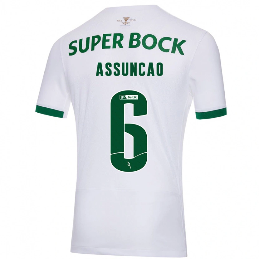 Danxen Barn João Assunção #6 Vit Grön Bortatröja Matchtröjor 2024/25 Tröjor T-Tröja
