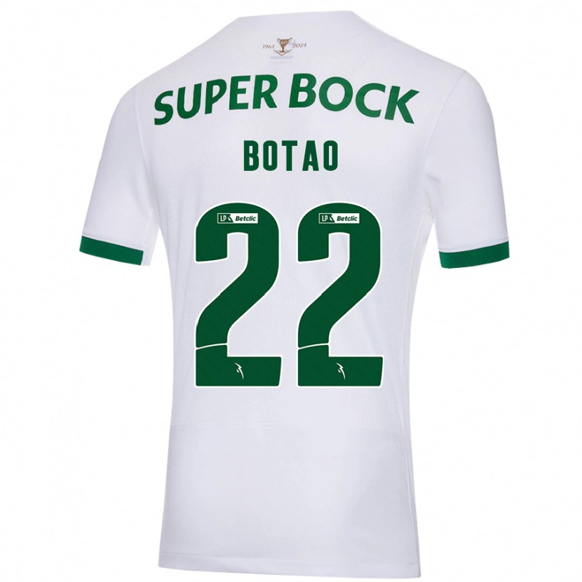Danxen Barn Martim Botão #22 Vit Grön Bortatröja Matchtröjor 2024/25 Tröjor T-Tröja