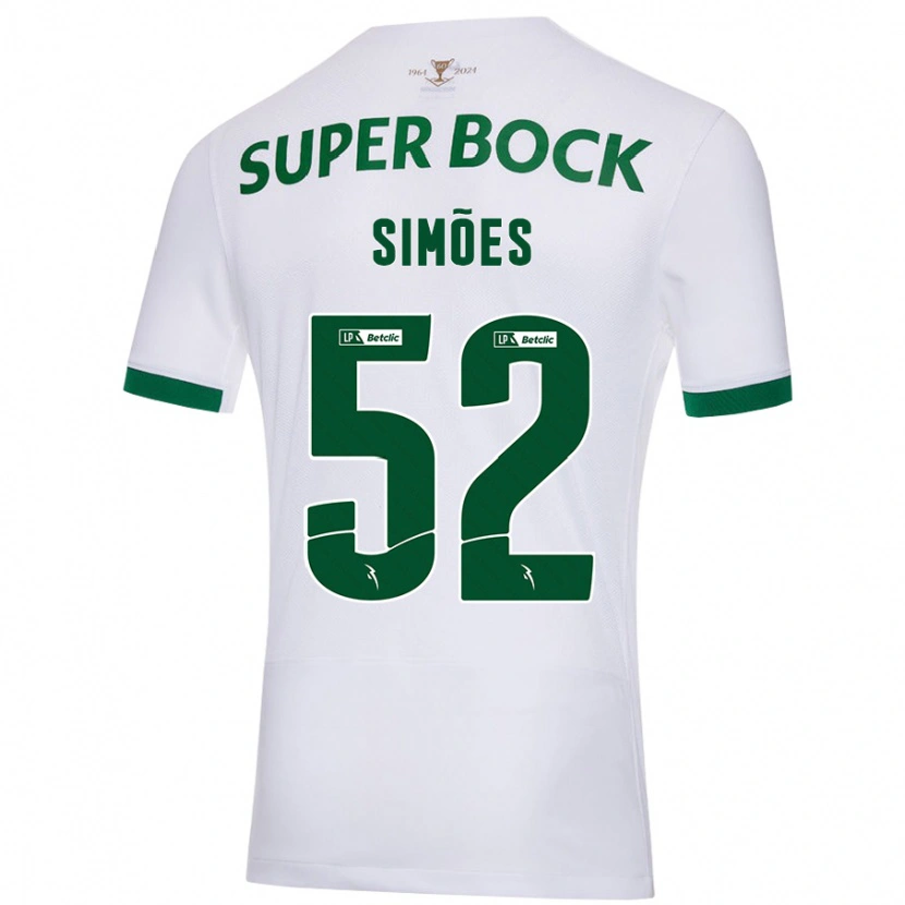 Danxen Barn João Simões #52 Vit Grön Bortatröja Matchtröjor 2024/25 Tröjor T-Tröja