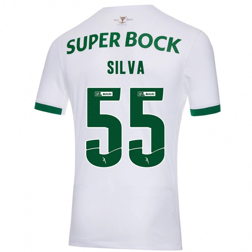 Danxen Barn José Silva #55 Vit Grön Bortatröja Matchtröjor 2024/25 Tröjor T-Tröja