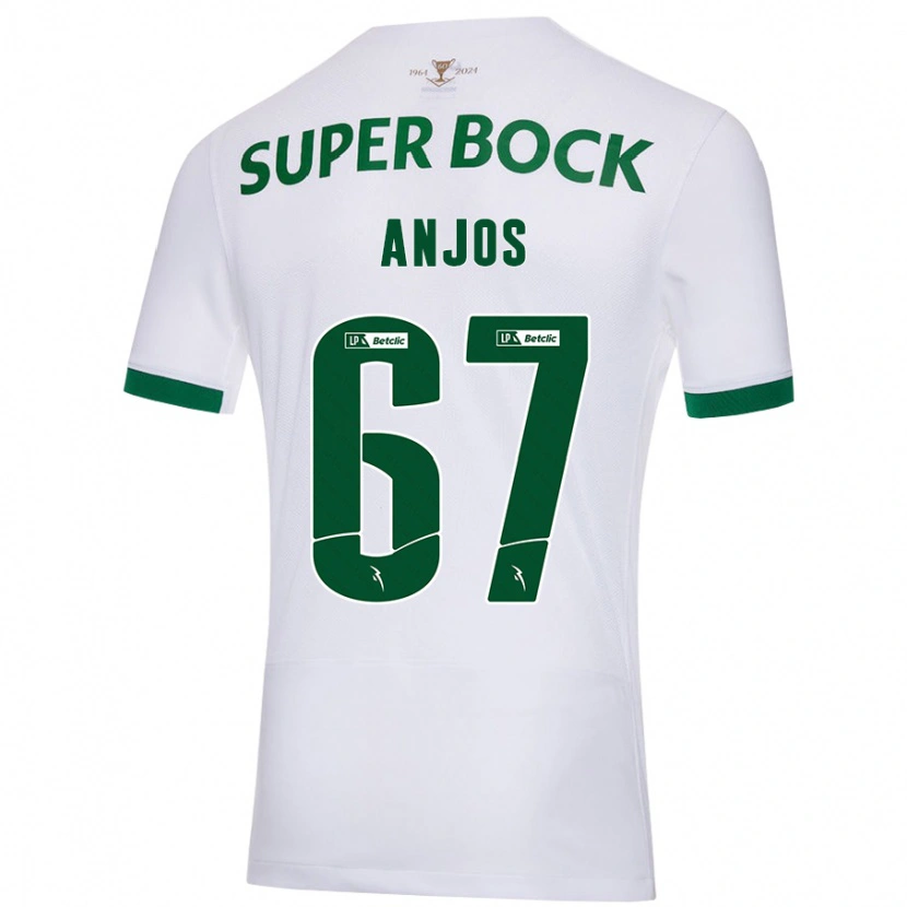 Danxen Barn Lucas Anjos #67 Vit Grön Bortatröja Matchtröjor 2024/25 Tröjor T-Tröja