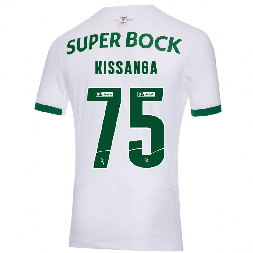 Danxen Barn Manuel Kissanga #75 Vit Grön Bortatröja Matchtröjor 2024/25 Tröjor T-Tröja