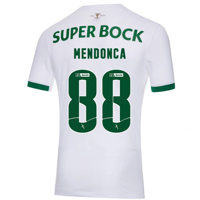 Danxen Barn Manuel Mendonça #88 Vit Grön Bortatröja Matchtröjor 2024/25 Tröjor T-Tröja