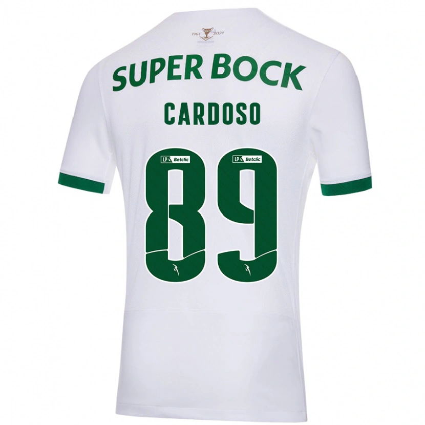 Danxen Barn Nilton Cardoso #89 Vit Grön Bortatröja Matchtröjor 2024/25 Tröjor T-Tröja