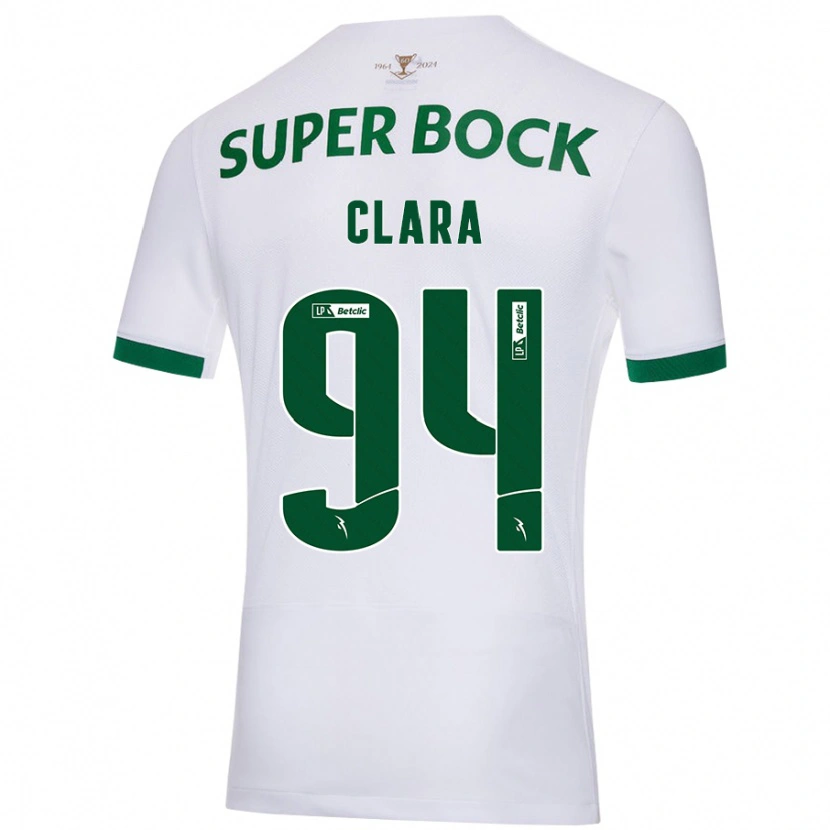 Danxen Barn Diogo Clara #94 Vit Grön Bortatröja Matchtröjor 2024/25 Tröjor T-Tröja