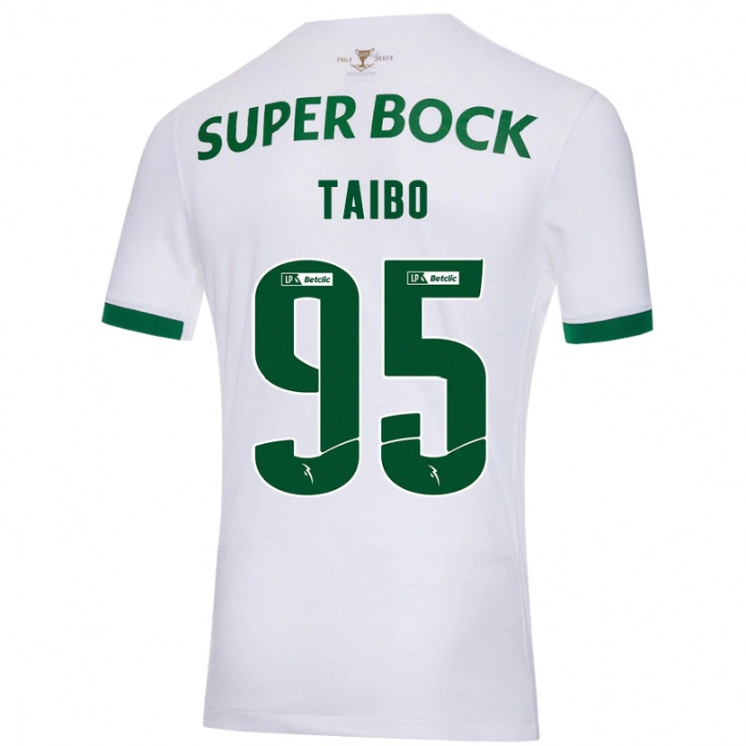 Danxen Barn Lucas Taibo #95 Vit Grön Bortatröja Matchtröjor 2024/25 Tröjor T-Tröja