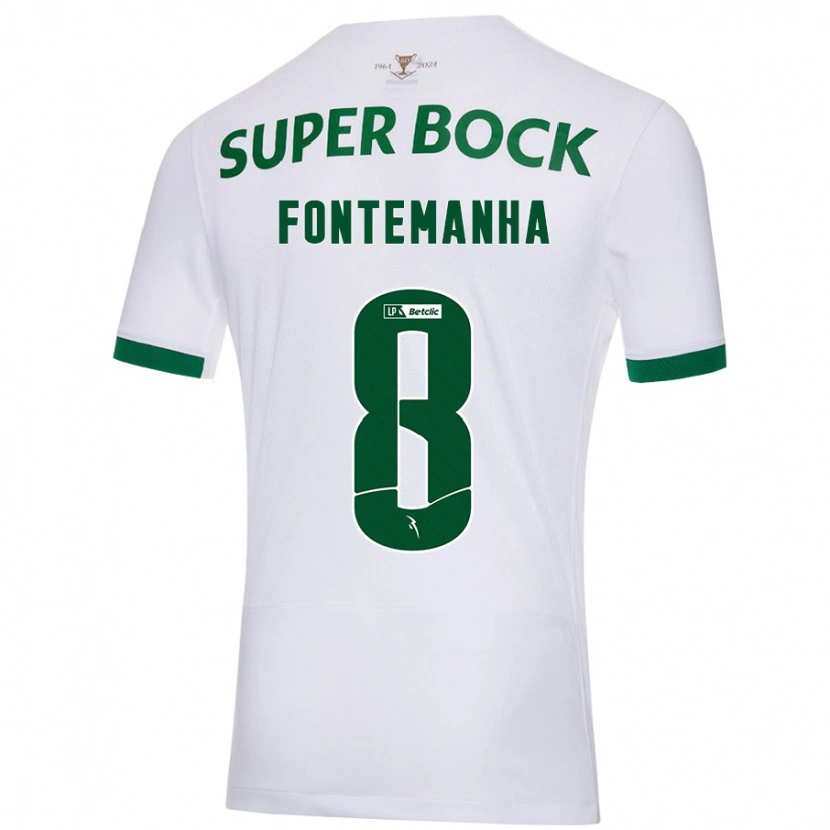Danxen Barn Rita Fontemanha #8 Vit Grön Bortatröja Matchtröjor 2024/25 Tröjor T-Tröja