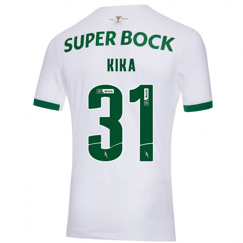 Danxen Barn Kika #31 Vit Grön Bortatröja Matchtröjor 2024/25 Tröjor T-Tröja
