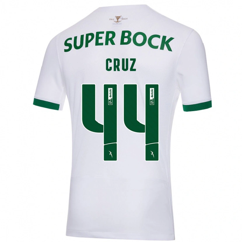 Danxen Barn Marco Cruz #44 Vit Grön Bortatröja Matchtröjor 2024/25 Tröjor T-Tröja
