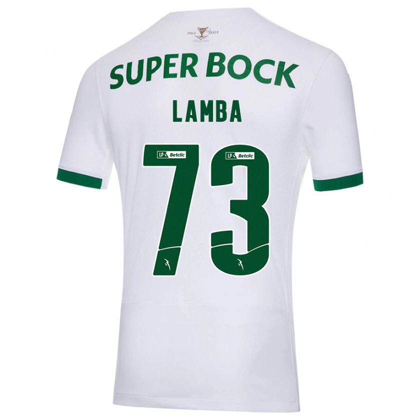 Danxen Barn Chico Lamba #73 Vit Grön Bortatröja Matchtröjor 2024/25 Tröjor T-Tröja