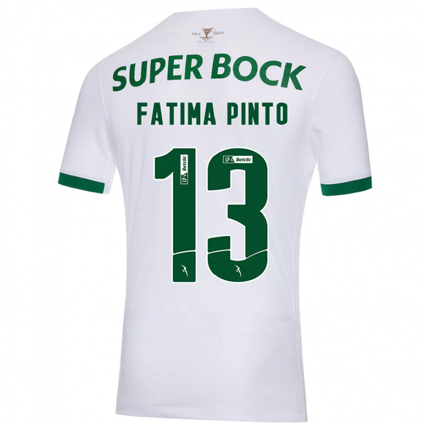 Danxen Barn Fátima Alexandra Figueira Pinto #13 Vit Grön Bortatröja Matchtröjor 2024/25 Tröjor T-Tröja