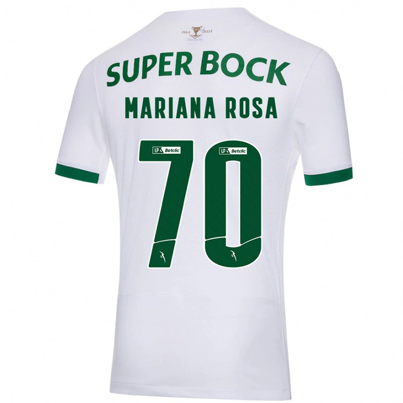 Danxen Barn Mariana Silva Pinto Vilaça Da Rosa #70 Vit Grön Bortatröja Matchtröjor 2024/25 Tröjor T-Tröja