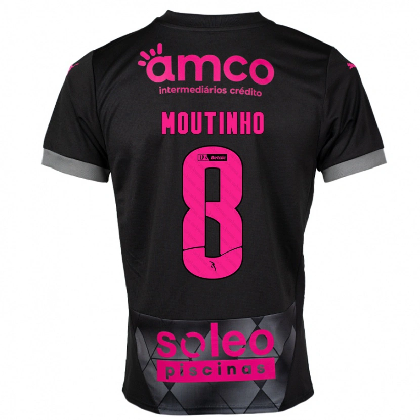Danxen Barn João Moutinho #8 Svart Rosa Bortatröja Matchtröjor 2024/25 Tröjor T-Tröja