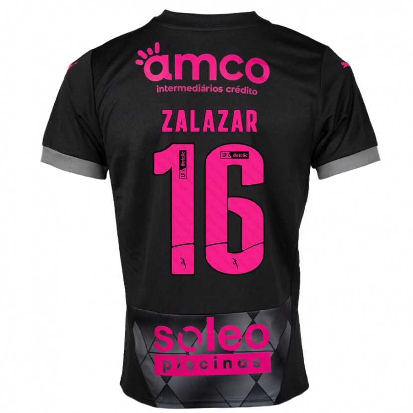 Danxen Barn Rodrigo Zalazar #16 Svart Rosa Bortatröja Matchtröjor 2024/25 Tröjor T-Tröja