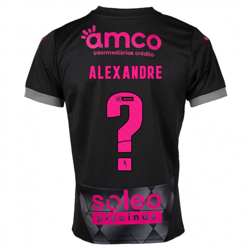Danxen Barn Daniel Alexandre #0 Svart Rosa Bortatröja Matchtröjor 2024/25 Tröjor T-Tröja