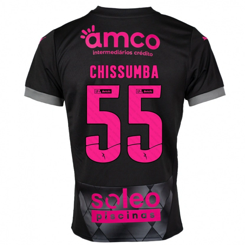 Danxen Barn Chissumba #55 Svart Rosa Bortatröja Matchtröjor 2024/25 Tröjor T-Tröja