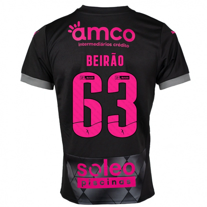 Danxen Barn Rodrigo Beirão #63 Svart Rosa Bortatröja Matchtröjor 2024/25 Tröjor T-Tröja