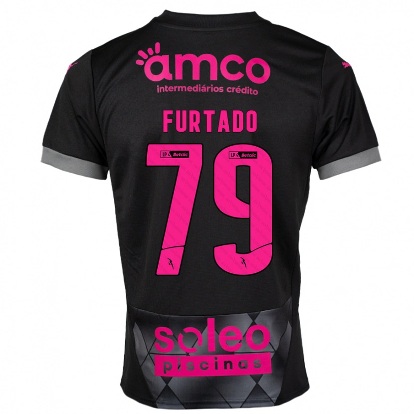 Danxen Barn Rúben Furtado #79 Svart Rosa Bortatröja Matchtröjor 2024/25 Tröjor T-Tröja