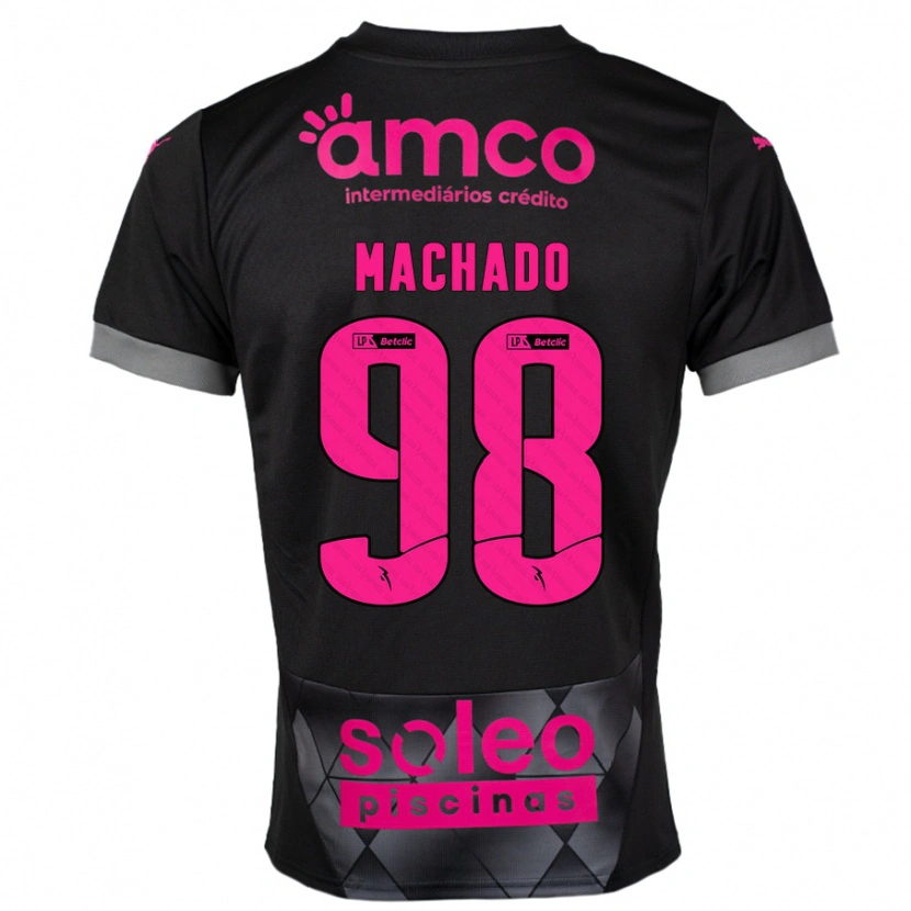 Danxen Barn Gonçalo Machado #98 Svart Rosa Bortatröja Matchtröjor 2024/25 Tröjor T-Tröja