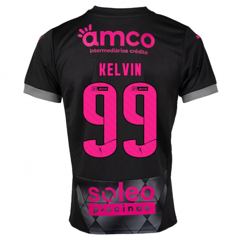 Danxen Barn Kauan Kelvin #99 Svart Rosa Bortatröja Matchtröjor 2024/25 Tröjor T-Tröja