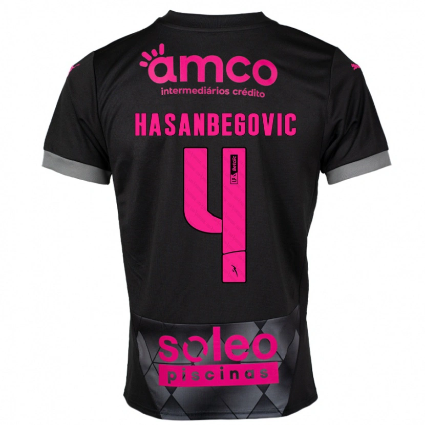 Danxen Barn Melisa Hasanbegović #4 Svart Rosa Bortatröja Matchtröjor 2024/25 Tröjor T-Tröja