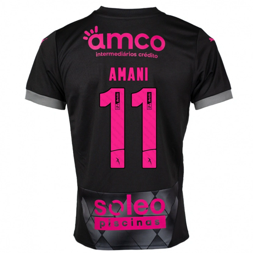 Danxen Barn Jolina Amani #11 Svart Rosa Bortatröja Matchtröjor 2024/25 Tröjor T-Tröja