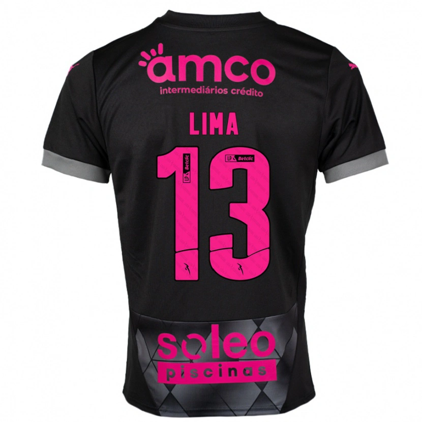 Danxen Barn Aline Lima #13 Svart Rosa Bortatröja Matchtröjor 2024/25 Tröjor T-Tröja