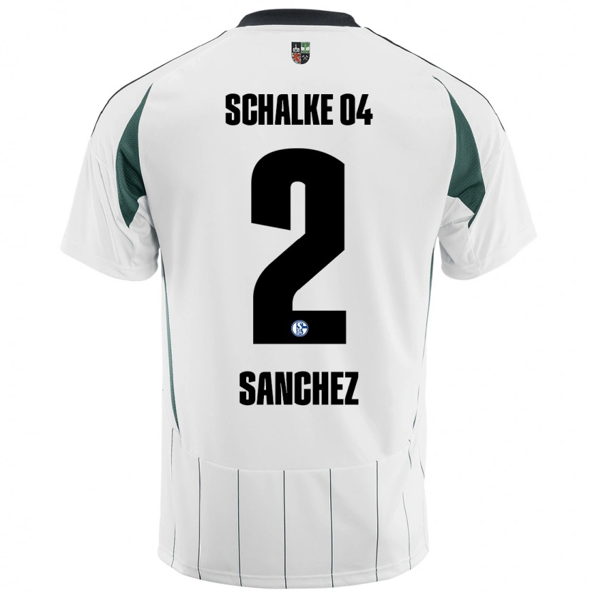 Danxen Barn Felipe Sánchez #2 Vit Grön Bortatröja Matchtröjor 2024/25 Tröjor T-Tröja