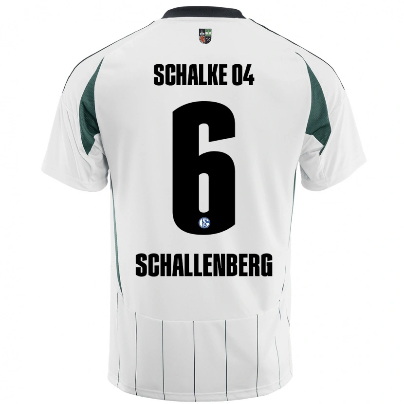 Danxen Barn Ron Schallenberg #6 Vit Grön Bortatröja Matchtröjor 2024/25 Tröjor T-Tröja