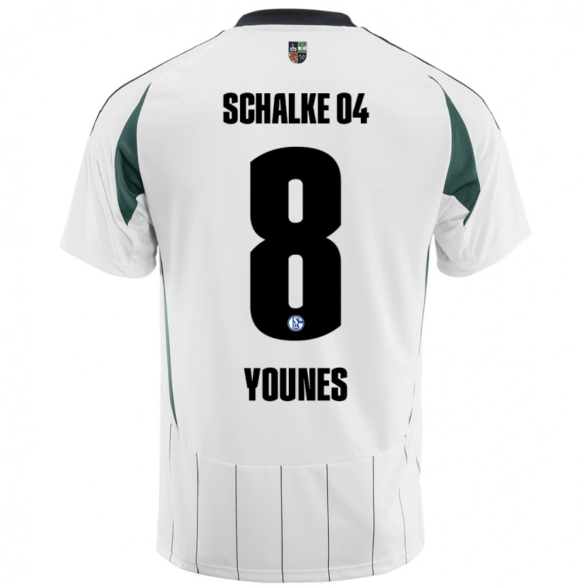 Danxen Barn Amin Younes #8 Vit Grön Bortatröja Matchtröjor 2024/25 Tröjor T-Tröja