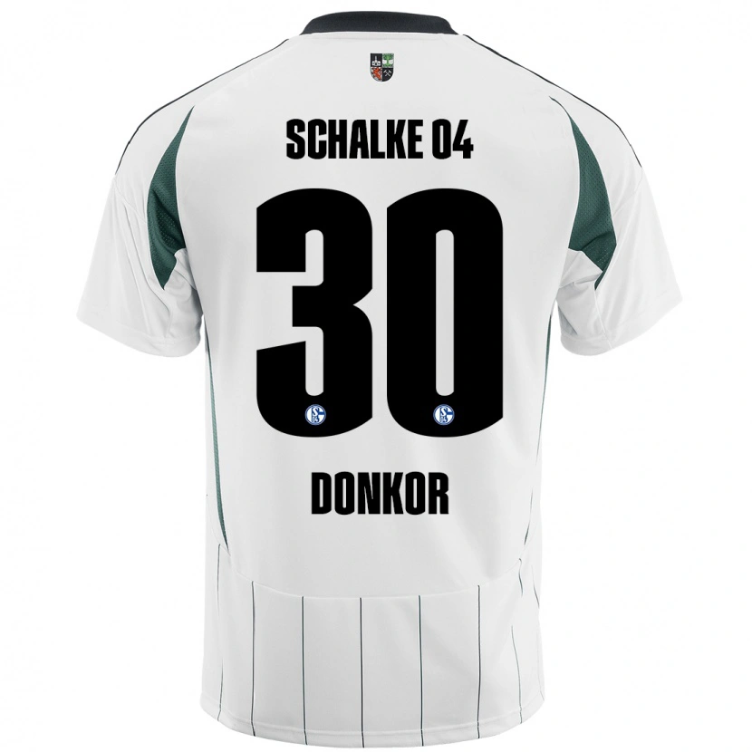 Danxen Barn Anton Donkor #30 Vit Grön Bortatröja Matchtröjor 2024/25 Tröjor T-Tröja