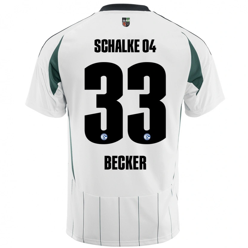 Danxen Barn Vitalie Becker #33 Vit Grön Bortatröja Matchtröjor 2024/25 Tröjor T-Tröja