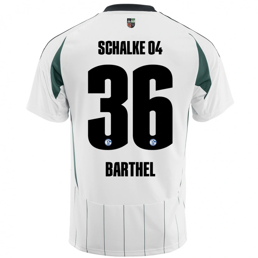 Danxen Barn Niklas Barthel #36 Vit Grön Bortatröja Matchtröjor 2024/25 Tröjor T-Tröja