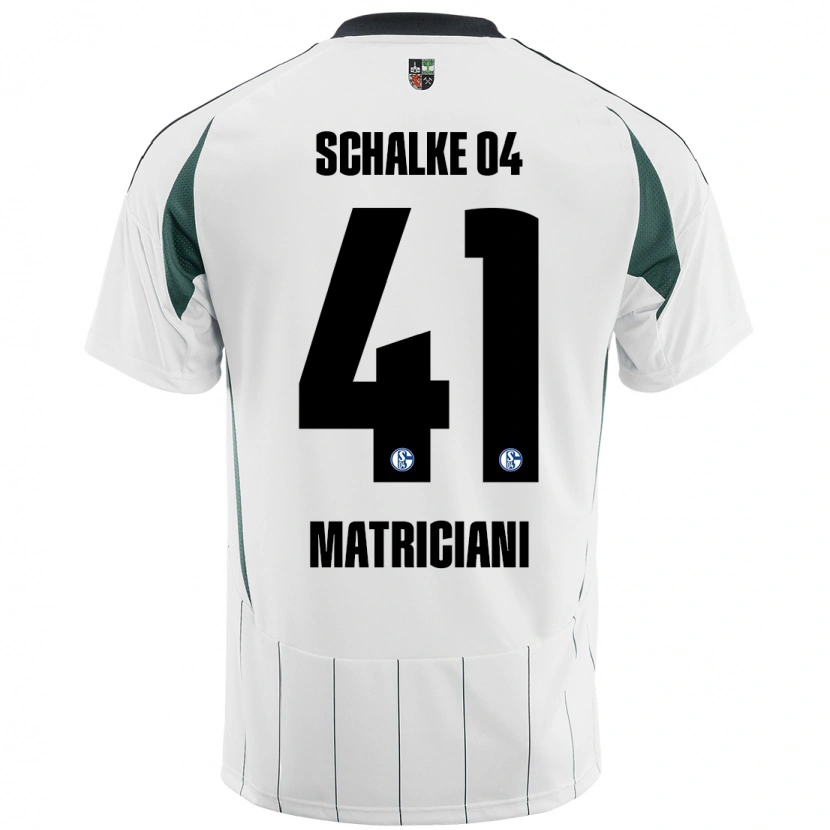 Danxen Barn Henning Matriciani #41 Vit Grön Bortatröja Matchtröjor 2024/25 Tröjor T-Tröja