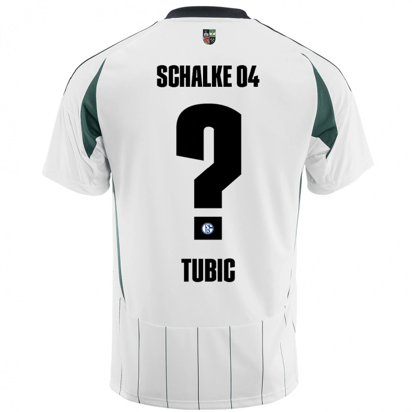 Danxen Barn Malik Tubic #0 Vit Grön Bortatröja Matchtröjor 2024/25 Tröjor T-Tröja