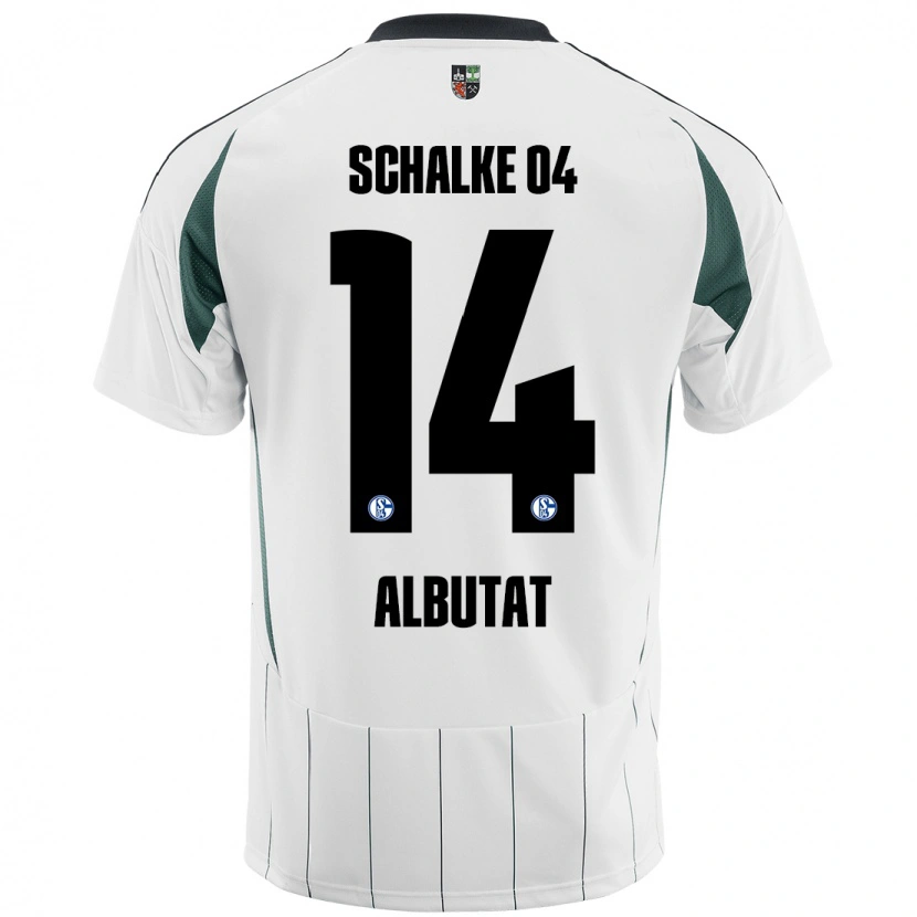 Danxen Barn Tim Albutat #14 Vit Grön Bortatröja Matchtröjor 2024/25 Tröjor T-Tröja