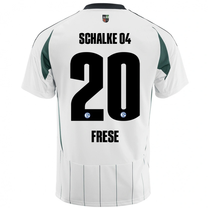Danxen Barn Niklas Frese #20 Vit Grön Bortatröja Matchtröjor 2024/25 Tröjor T-Tröja