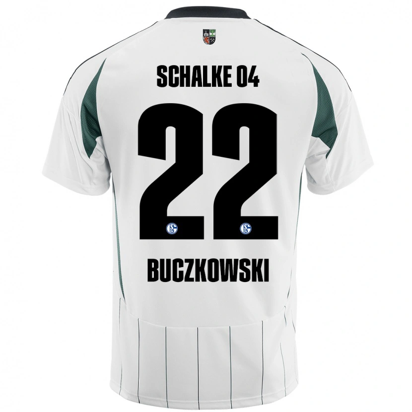 Danxen Barn Philip Buczkowski #22 Vit Grön Bortatröja Matchtröjor 2024/25 Tröjor T-Tröja