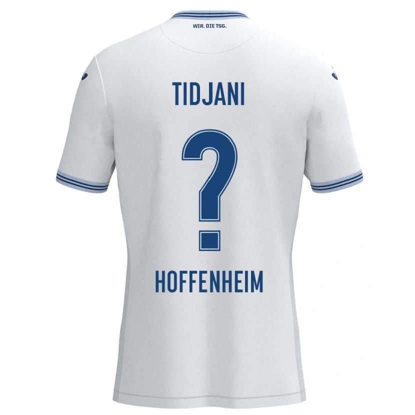 Danxen Barn Nouh Tidjani #0 Vit Blå Bortatröja Matchtröjor 2024/25 Tröjor T-Tröja