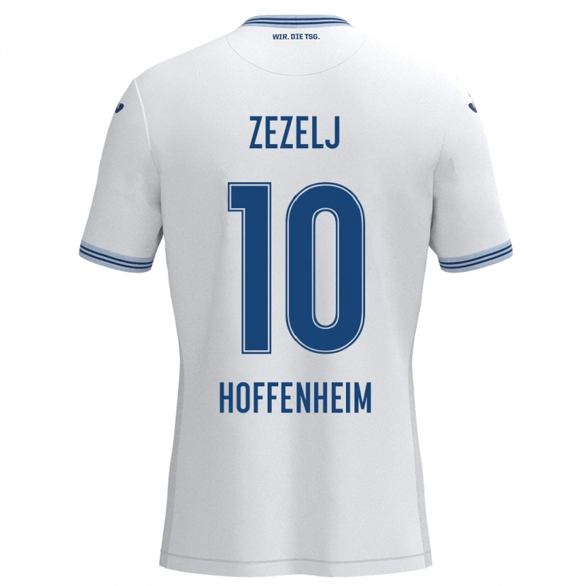 Danxen Barn Neno Zezelj #10 Vit Blå Bortatröja Matchtröjor 2024/25 Tröjor T-Tröja