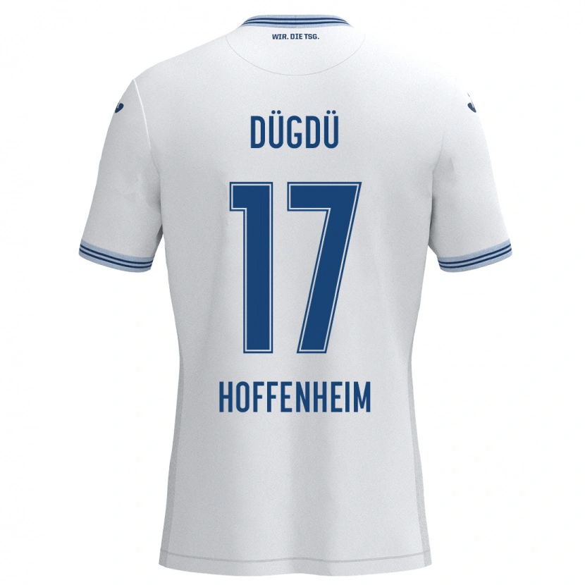 Danxen Barn Tamay Dügdü #17 Vit Blå Bortatröja Matchtröjor 2024/25 Tröjor T-Tröja