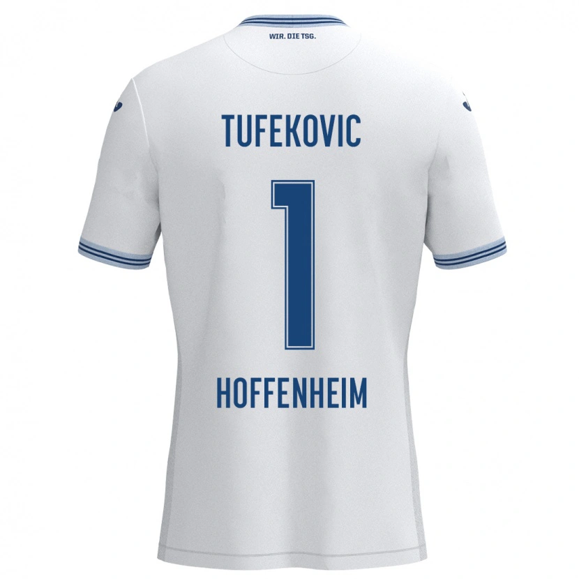 Danxen Barn Martina Tufekovic #1 Vit Blå Bortatröja Matchtröjor 2024/25 Tröjor T-Tröja